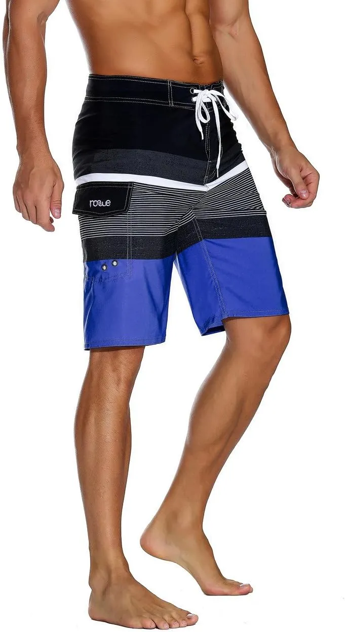 Nonwe Men's Sportwear Quick Dry Board Shorts with Lining