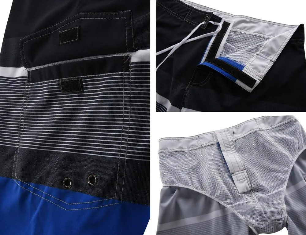 Nonwe Men's Sportwear Quick Dry Board Shorts with Lining