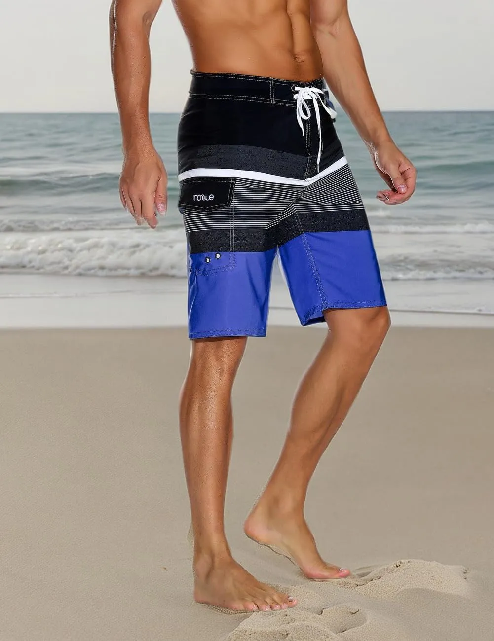 Nonwe Men's Sportwear Quick Dry Board Shorts with Lining