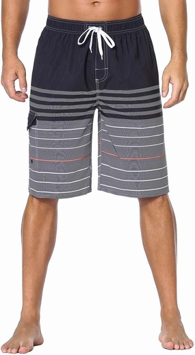 Nonwe Men's Beachwear Board Shorts Quick Dry with Mesh Lining Swim Trunks