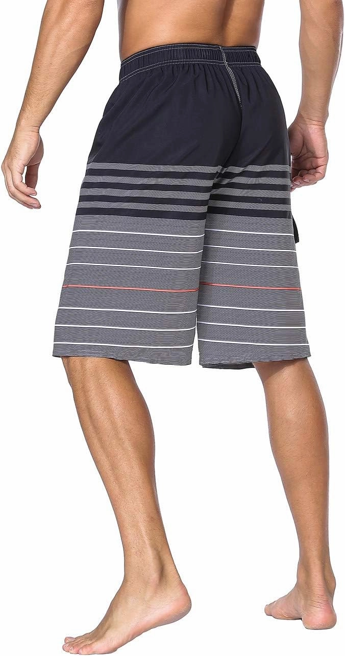 Nonwe Men's Beachwear Board Shorts Quick Dry with Mesh Lining Swim Trunks