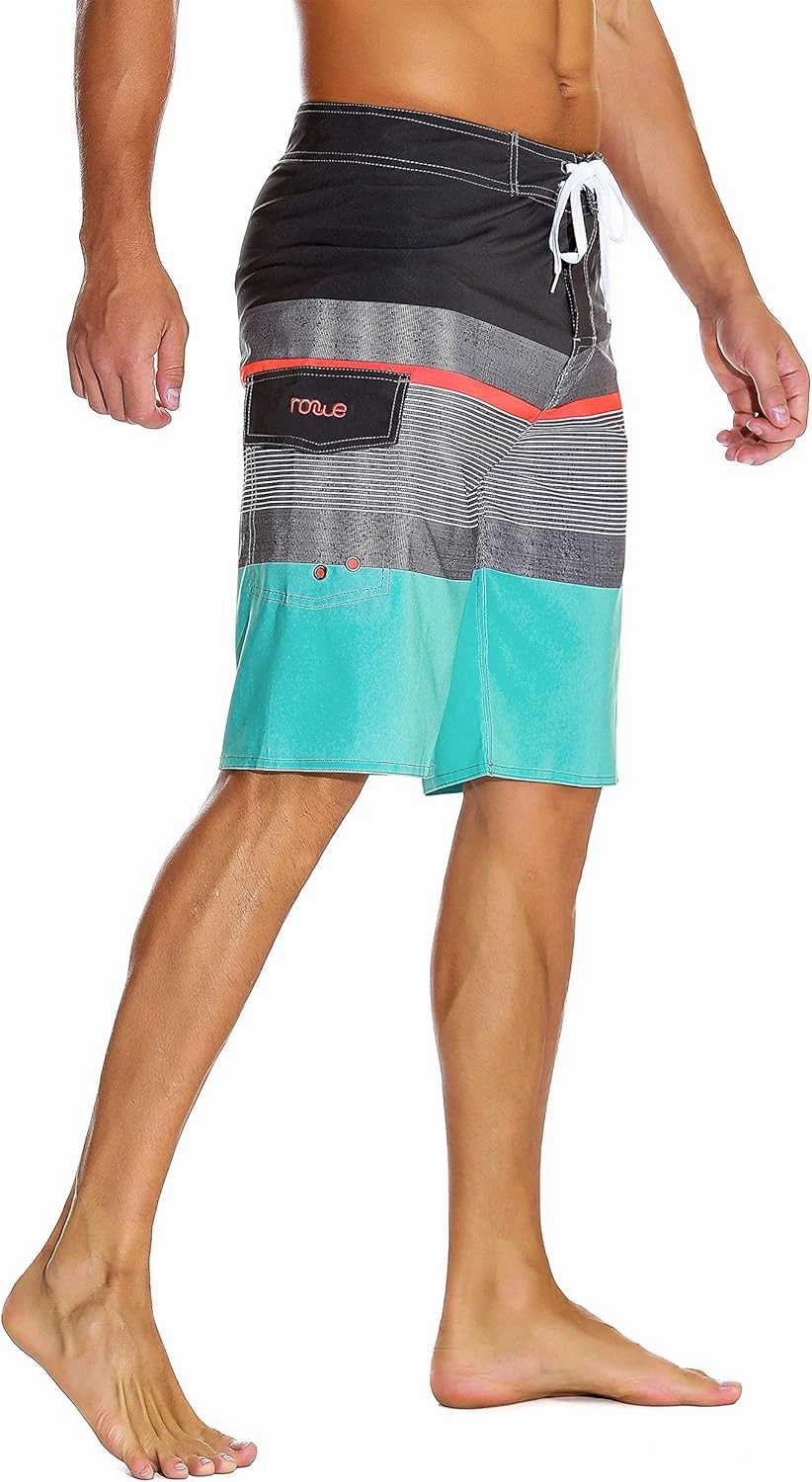 Nonwe Men's Sportwear Quick Dry Board Shorts with Lining