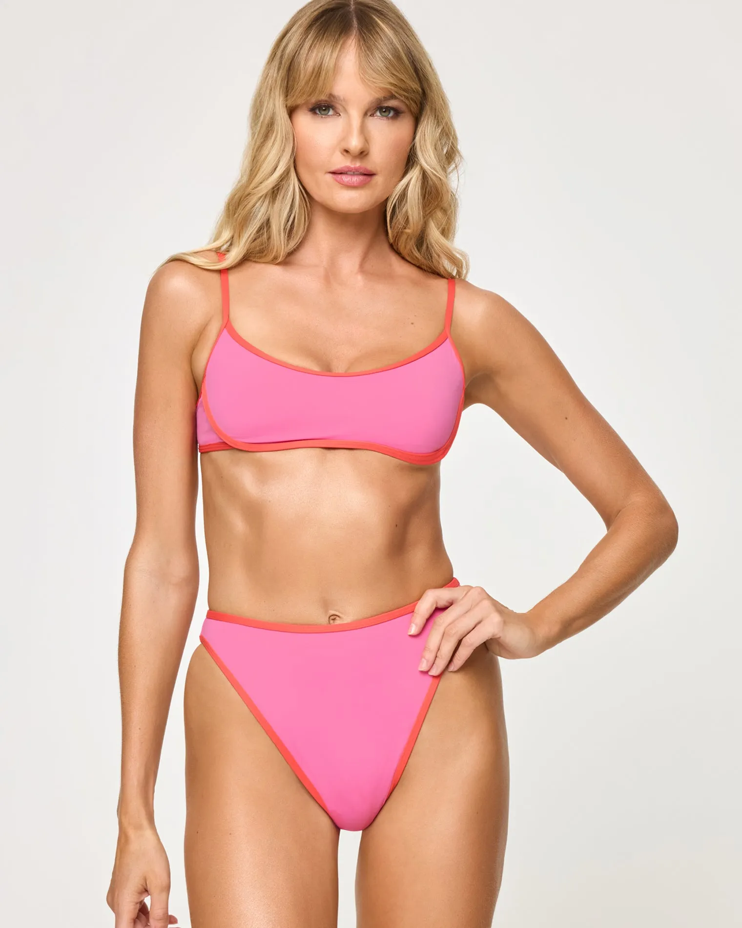 Nora Bikini Bottom - Bubblegum-Grapefruit