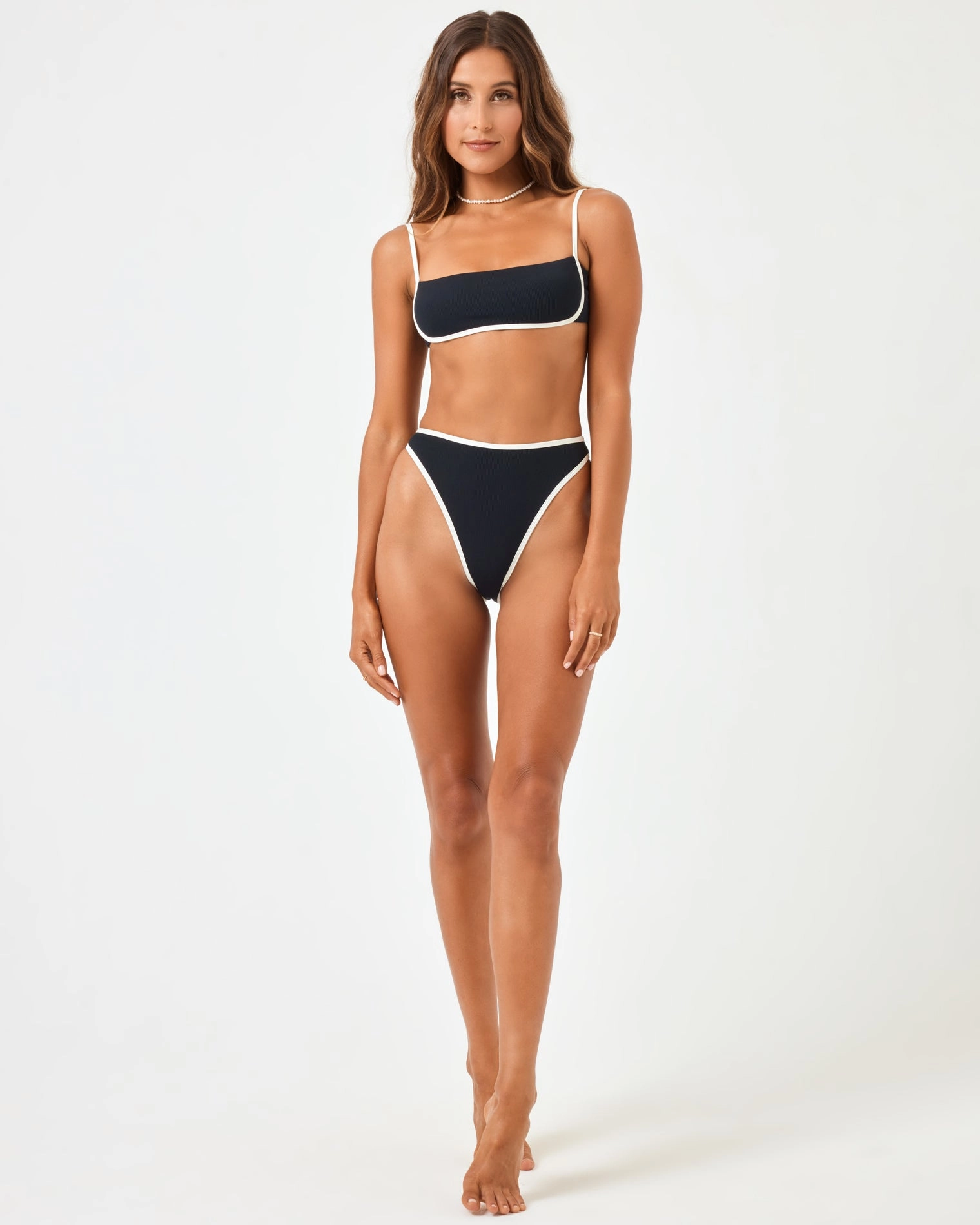 Nora Bikini Bottom - Black-Cream