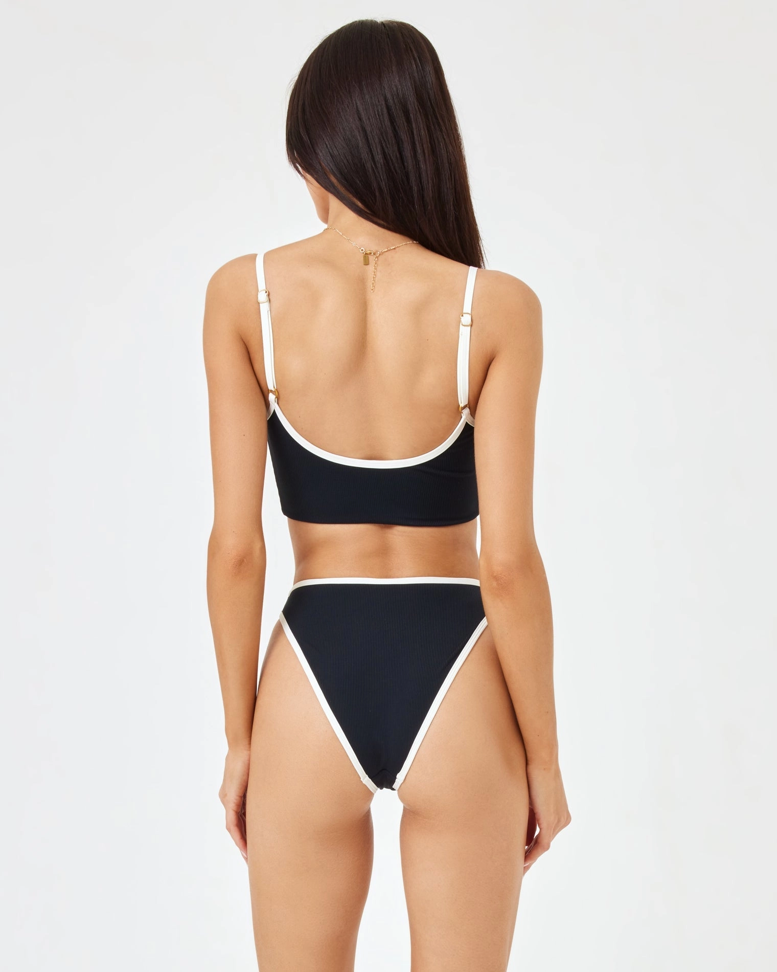 Nora Bikini Bottom - Black-Cream