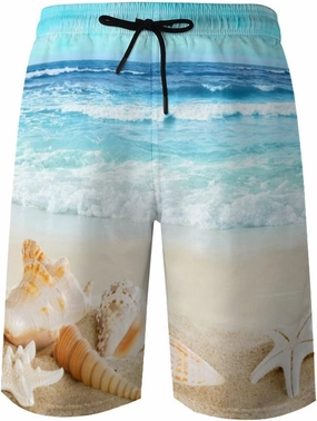 Novelty Swim Trunks for Men, Ramen Noddle Soup Print Funny Quick Dry Board Shorts Swimwear Beach Short Bathing Suits