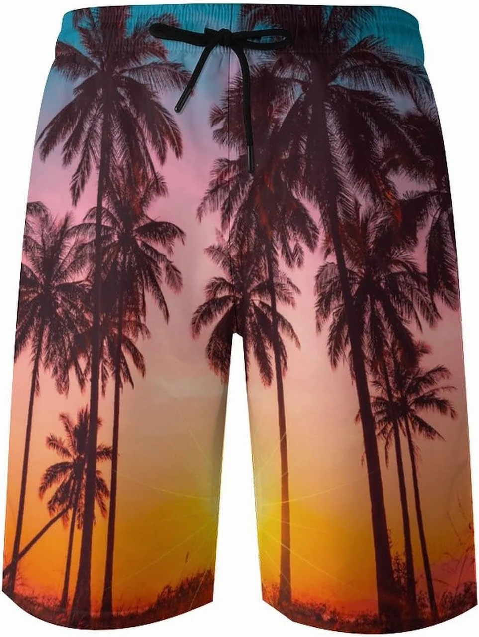 Novelty Swim Trunks for Men, Ramen Noddle Soup Print Funny Quick Dry Board Shorts Swimwear Beach Short Bathing Suits