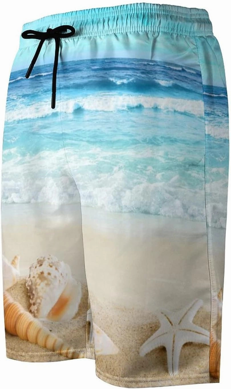Novelty Swim Trunks for Men, Ramen Noddle Soup Print Funny Quick Dry Board Shorts Swimwear Beach Short Bathing Suits