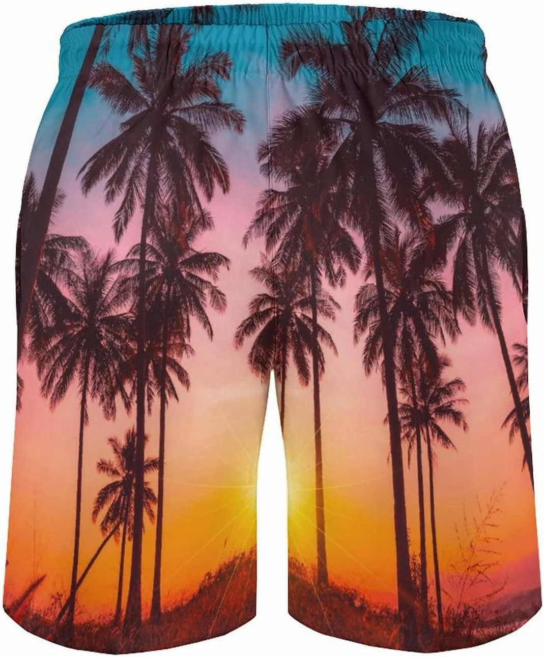 Novelty Swim Trunks for Men, Ramen Noddle Soup Print Funny Quick Dry Board Shorts Swimwear Beach Short Bathing Suits