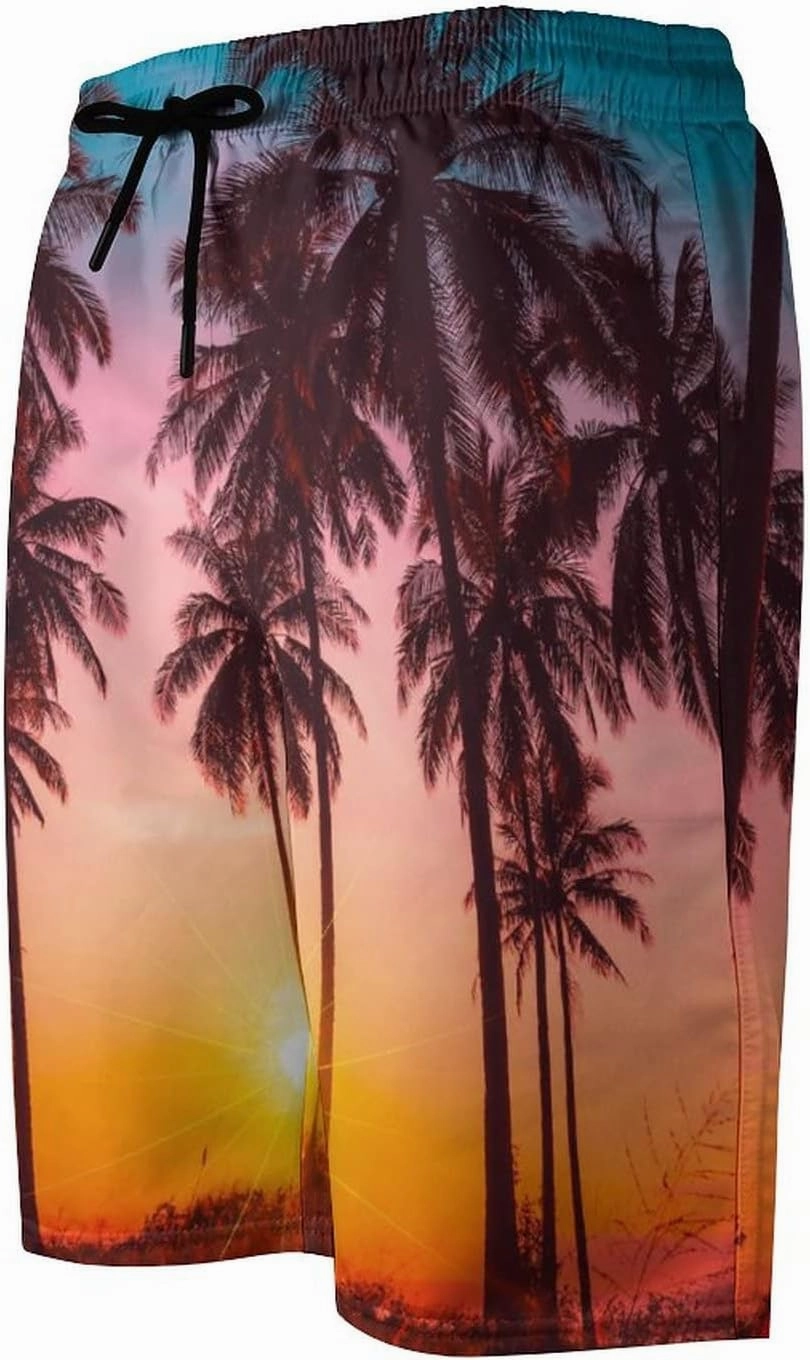 Novelty Swim Trunks for Men, Ramen Noddle Soup Print Funny Quick Dry Board Shorts Swimwear Beach Short Bathing Suits