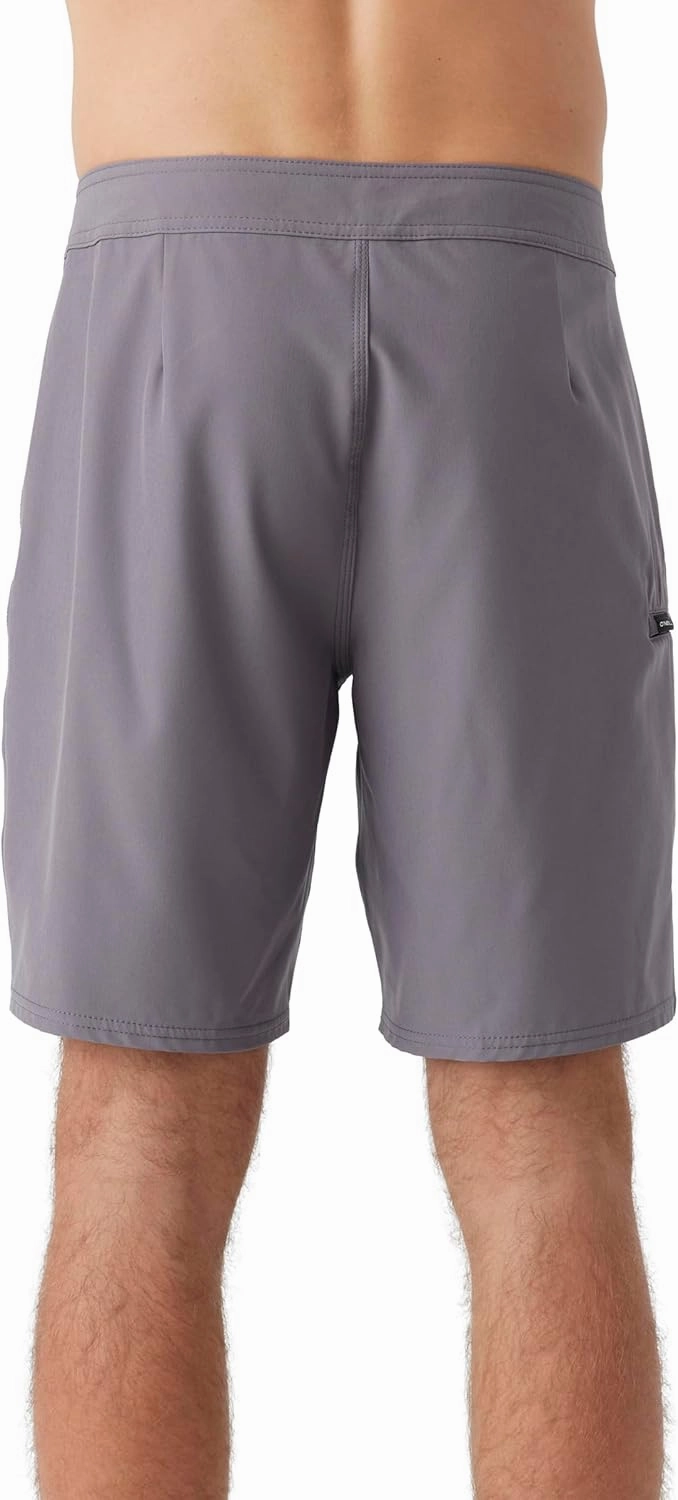O'NEILL Men's 19 Inch Solid Boardshorts - Water Resistant Swim Trunks for Men with Quick Dry Stretch Fabric and Pockets