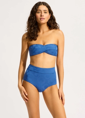 Oasis High Waisted Bikini Bottom - Ultramarine
