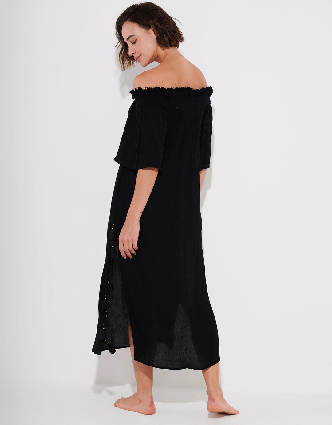 Off The Shoulder Dress - Black