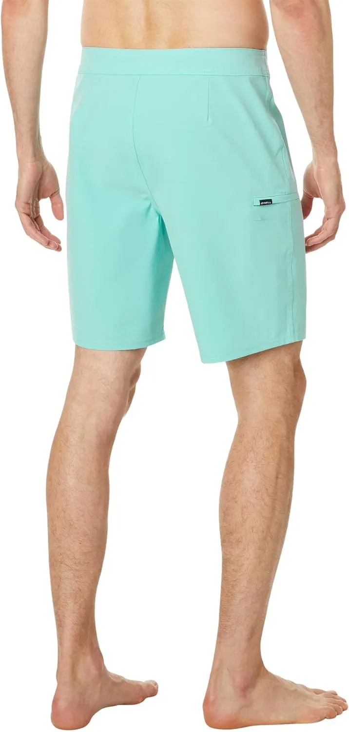 O'NEILL Men's 19 Inch Solid Boardshorts - Water Resistant Swim Trunks for Men with Quick Dry Stretch Fabric and Pockets