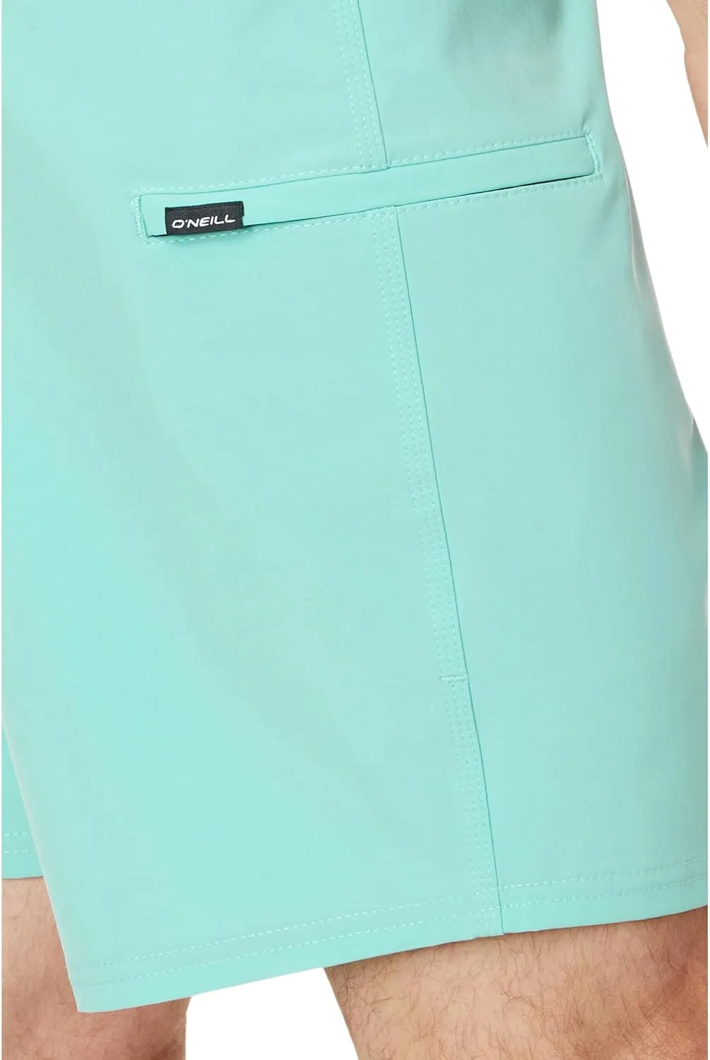 O'NEILL Men's 19 Inch Solid Boardshorts - Water Resistant Swim Trunks for Men with Quick Dry Stretch Fabric and Pockets