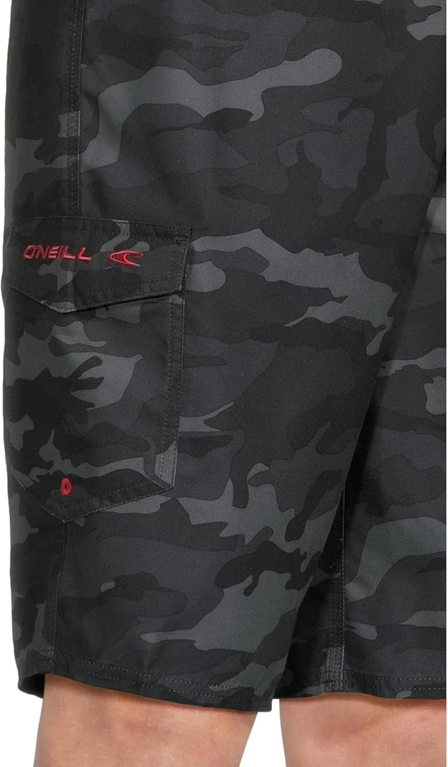 O'NEILL Men's 21 Inch Geo Print Boardshorts - Water Resistant Swim Trunks for Men with Quick Dry Stretch Fabric and Pockets