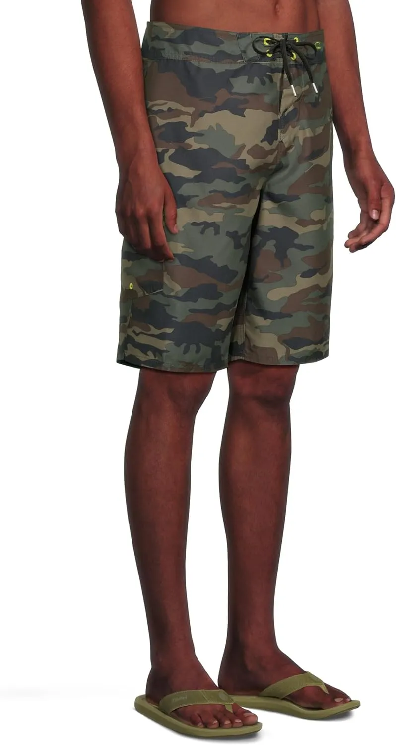 O'NEILL Men's 21 Inch Geo Print Boardshorts - Water Resistant Swim Trunks for Men with Quick Dry Stretch Fabric and Pockets