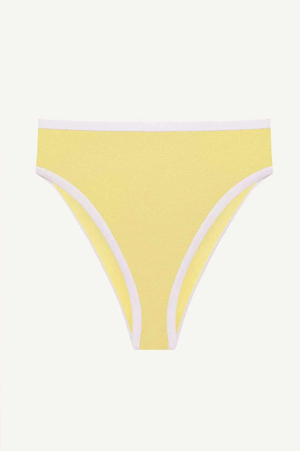 Pacific High Waist Bottom - Banana Cream Beachside Terry