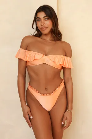 Peach Nectar Siren Bandeau Cheeky Set