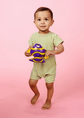 Pear Stripes | Baby Shorties Rashguard (Unisex)