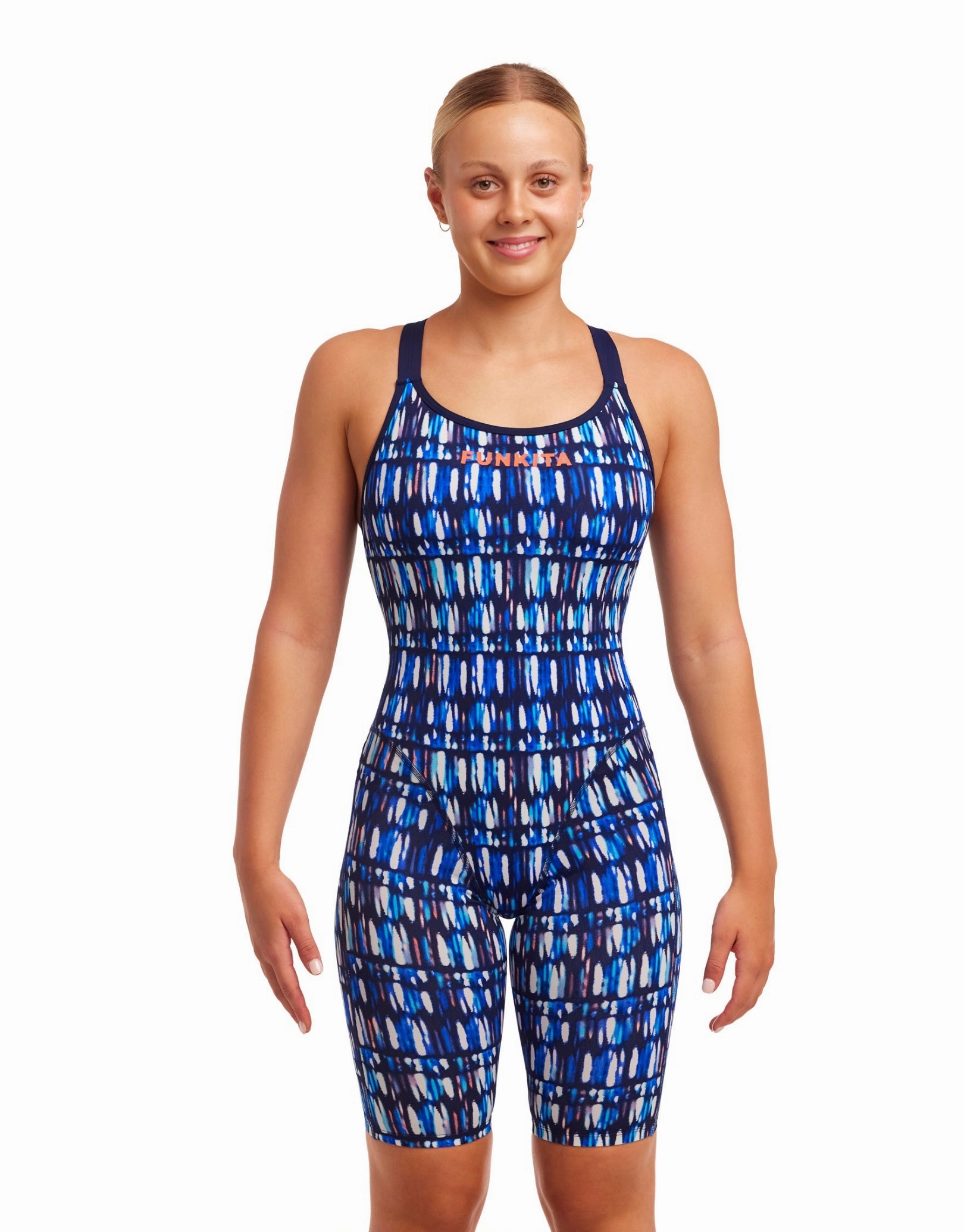 Perfect Teeth Fast Legs Legsuit - Blue