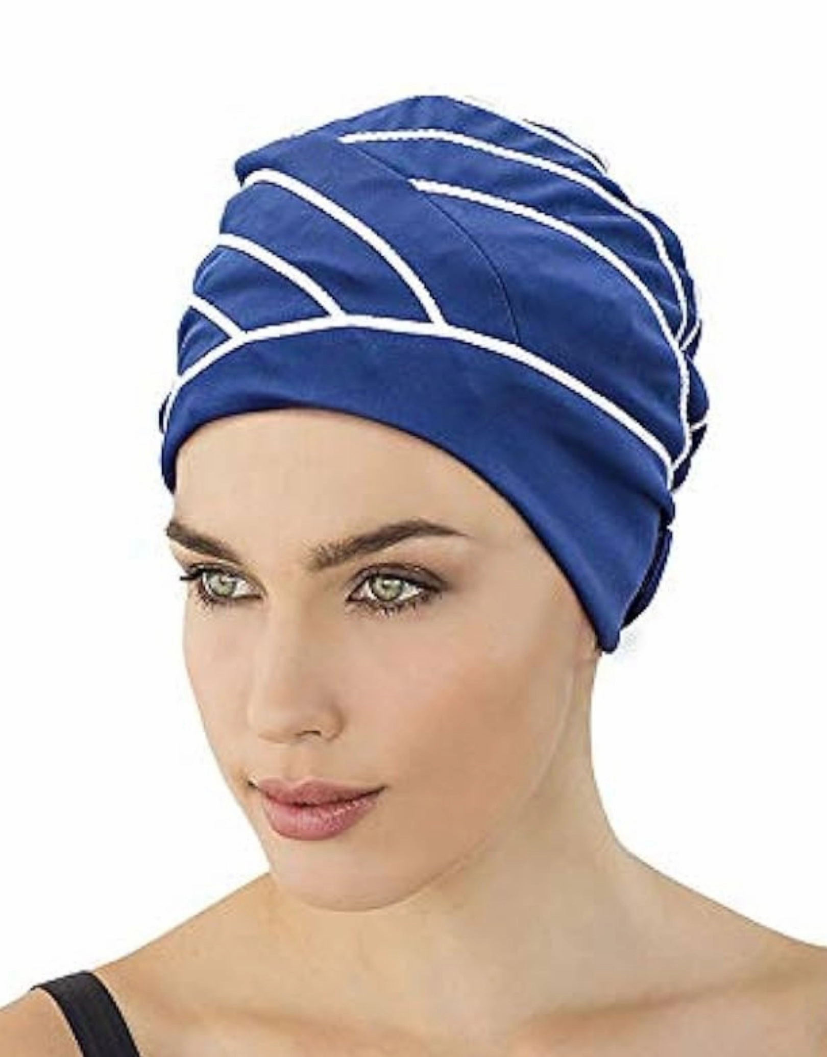 Piped Fabric Swim Cap