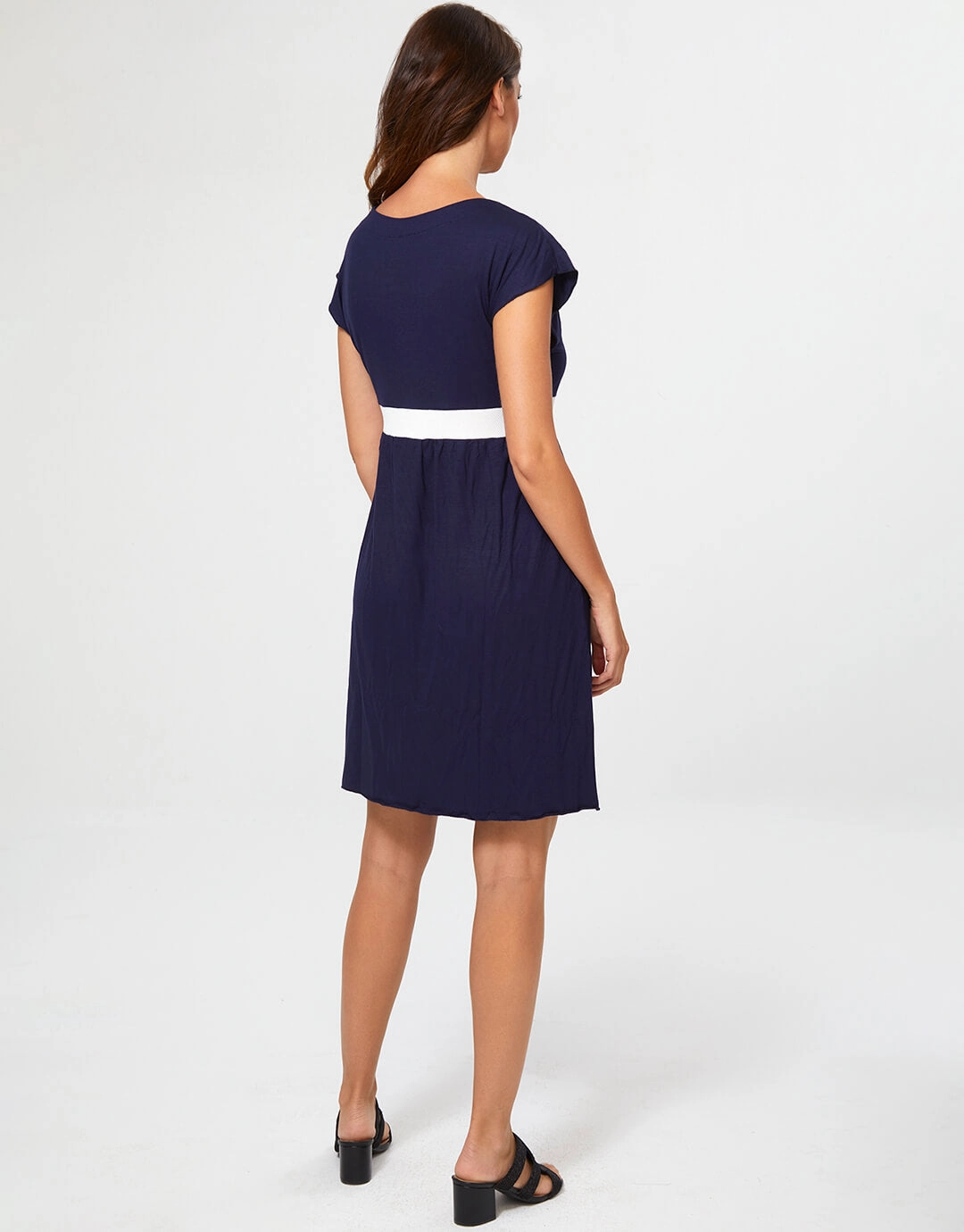 Pitusa Dress - Navy and White