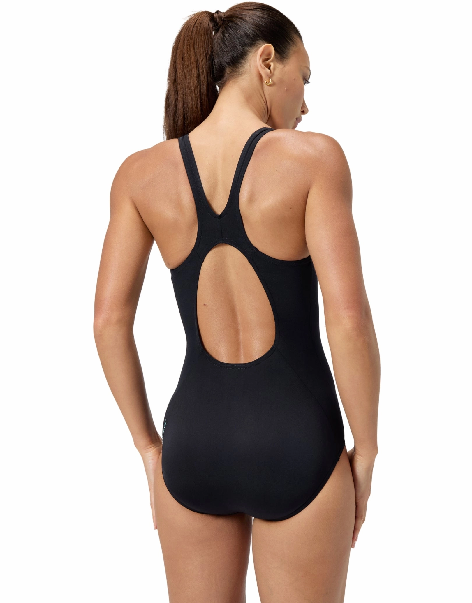 Placement Muscleback Swimsuit - Black/Green