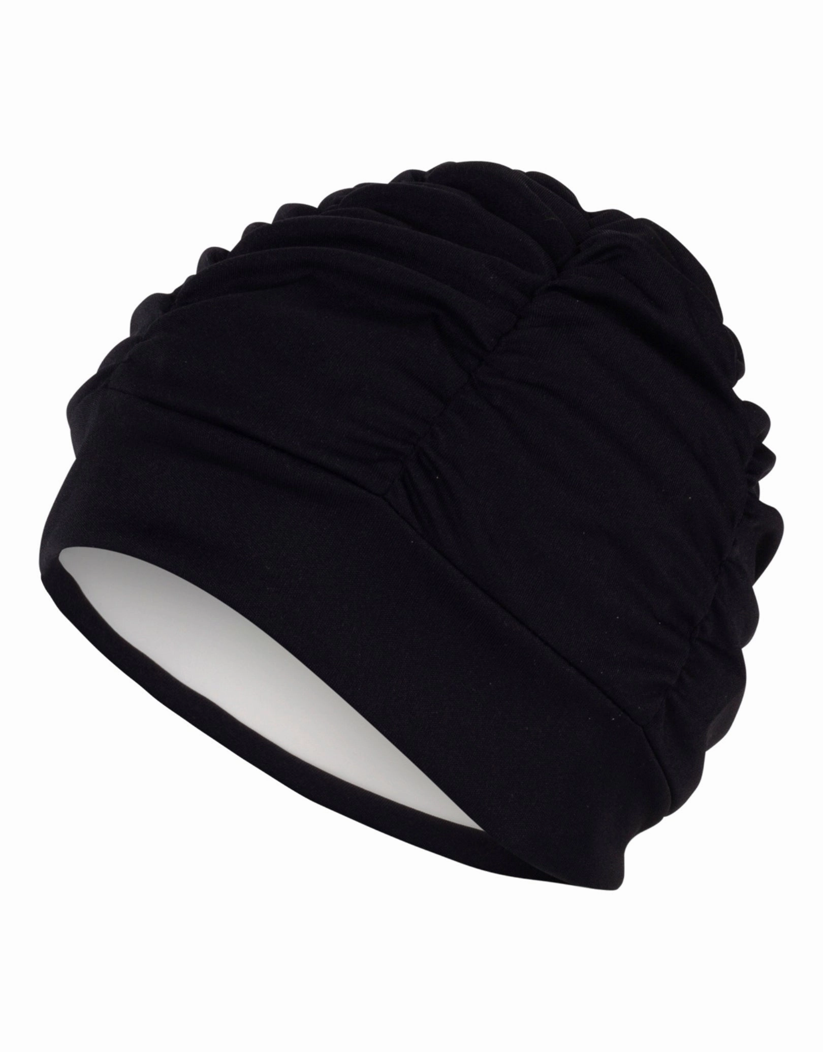 Pleated Fabric Swim Cap