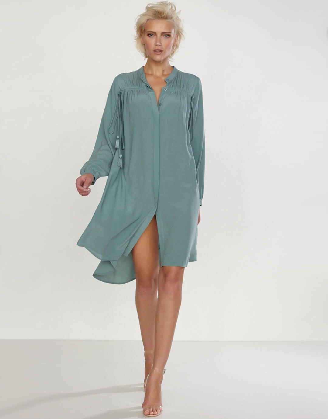 Plumage Beach Shirt - Soft Moss
