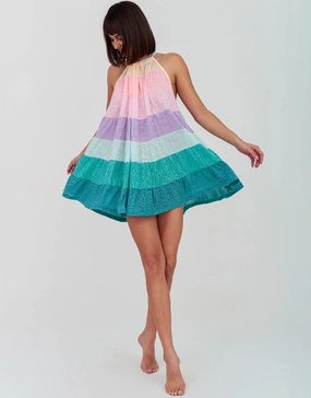 Popsicle Halter Mini Dress - Pastels