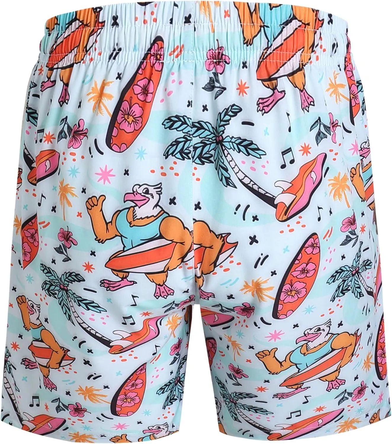 Pullonsy Men's Swim Trunks Quick Dry Board Shorts with Zip Pockets Beach Swimwear Bathing Suits