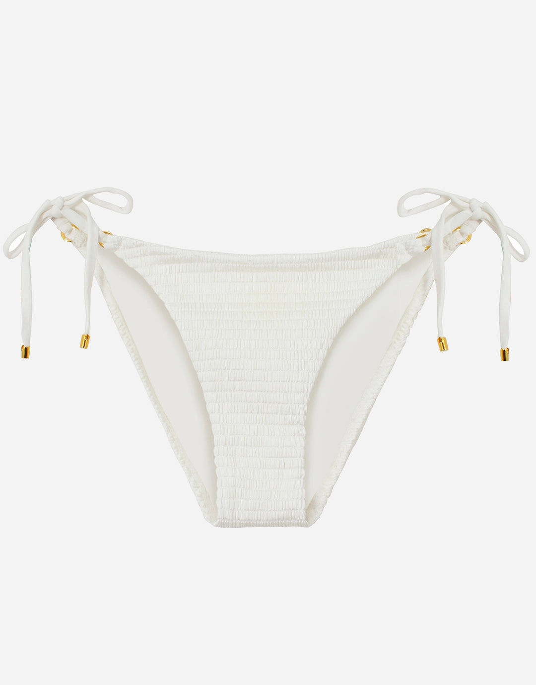 Pure Detail Tie Full Bikini Pant - White