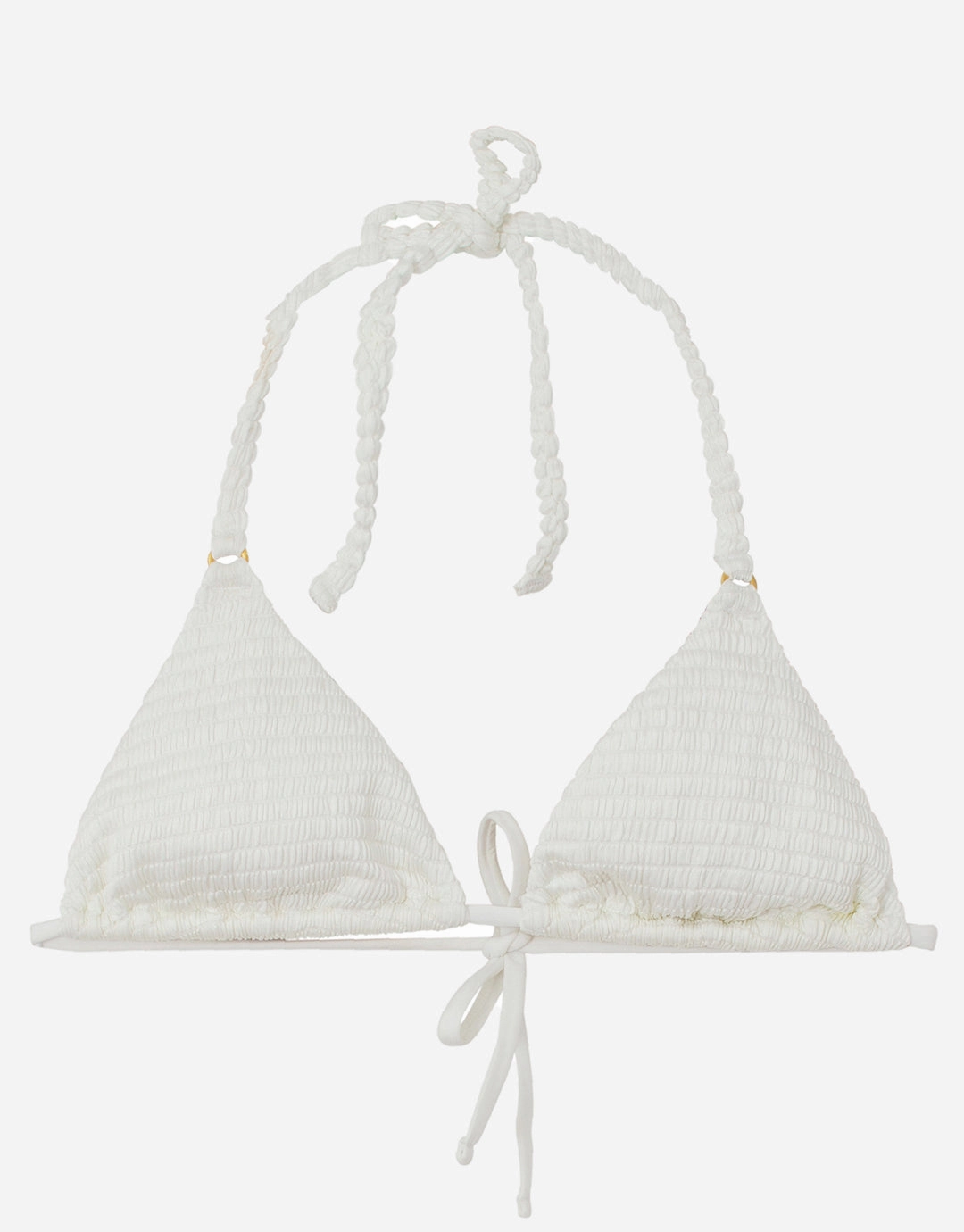 Pure Detail Tri Bikini Top - White