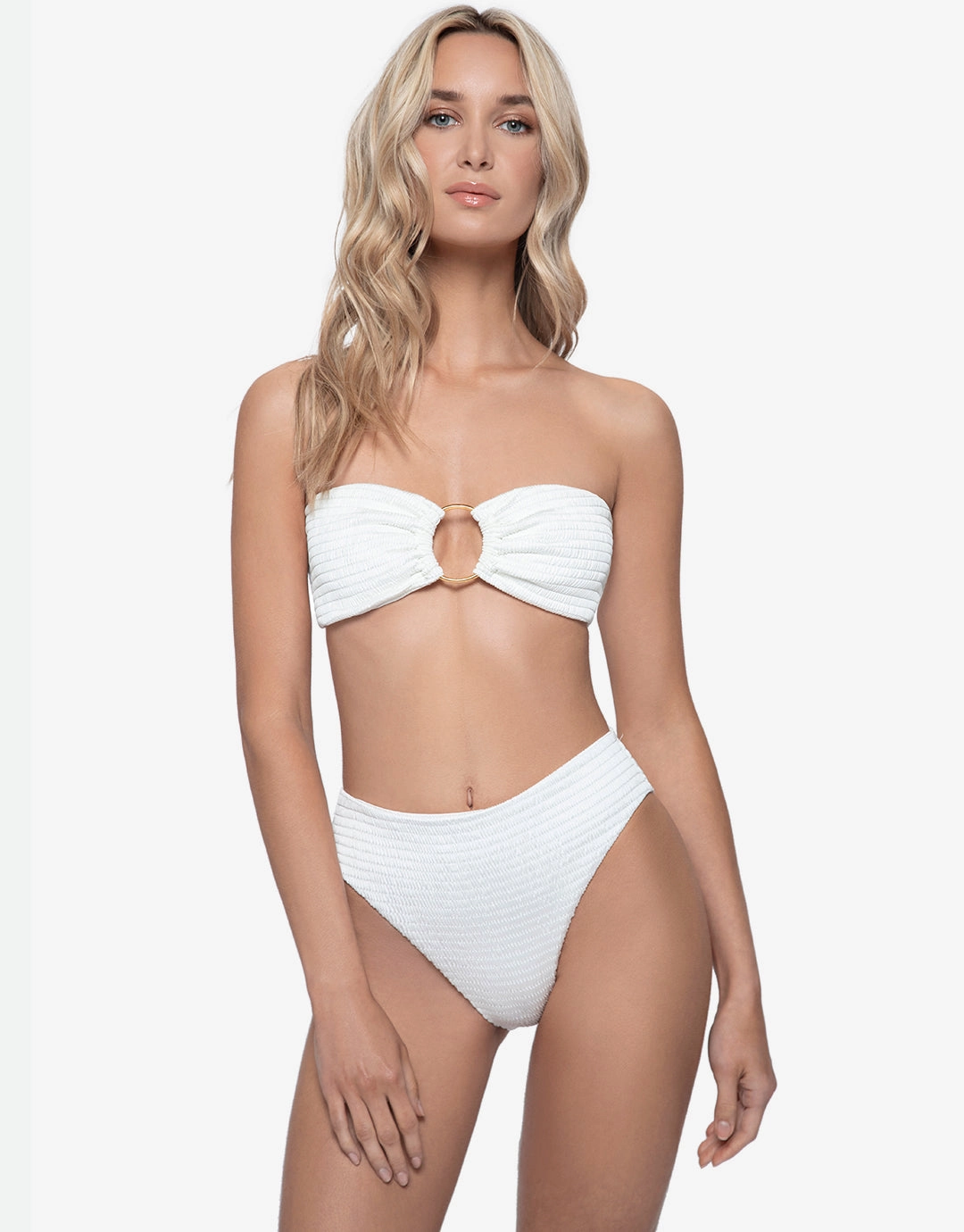 Pure Hillary High Waist Bikini Pant - White