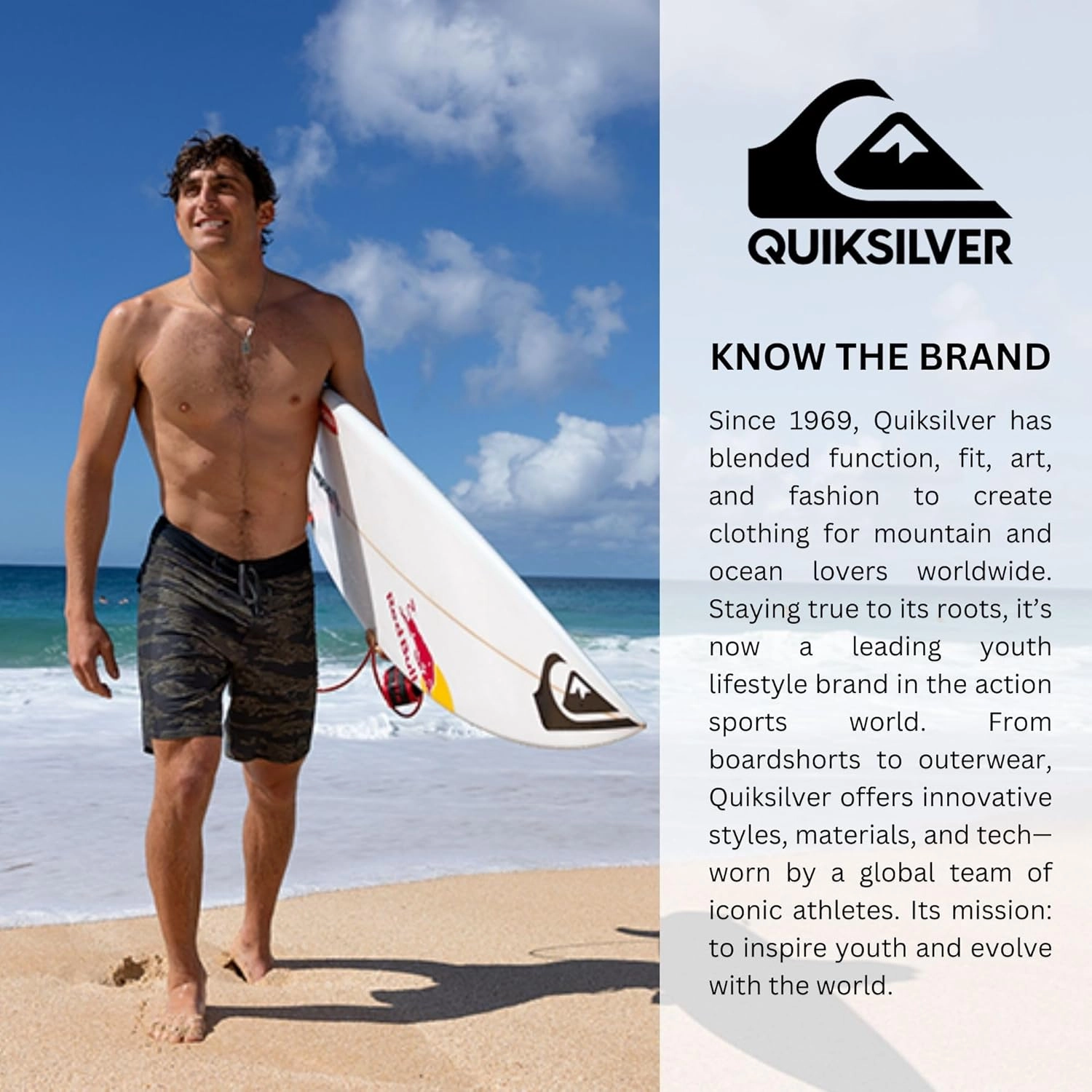 Quiksilver Swim Trunks for Men Big and Tall, Quick Dry Swim Board Shorts 10"