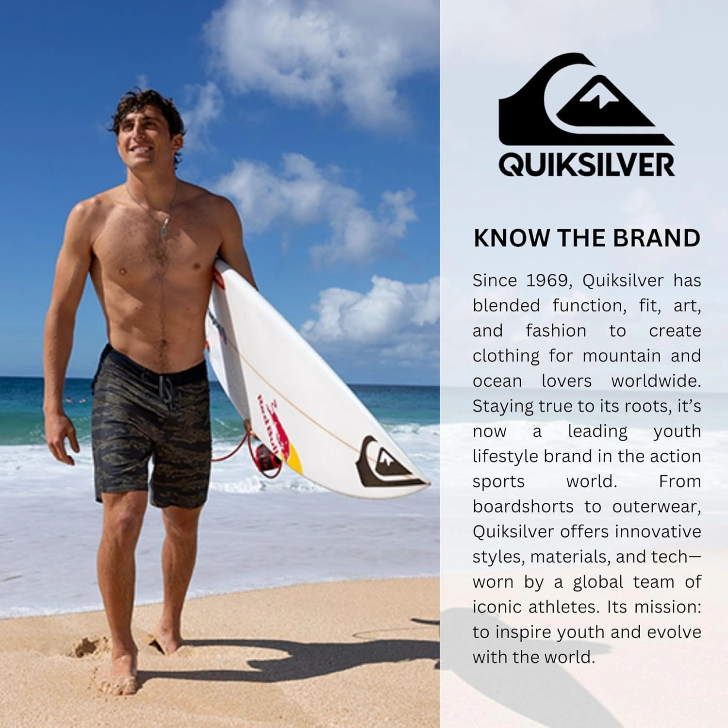 Quiksilver Swim Trunks for Men Big and Tall, Quick Dry Swim Board Shorts 10"