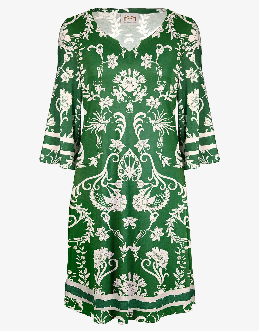 Radiance Tunic Dress - White and Clover