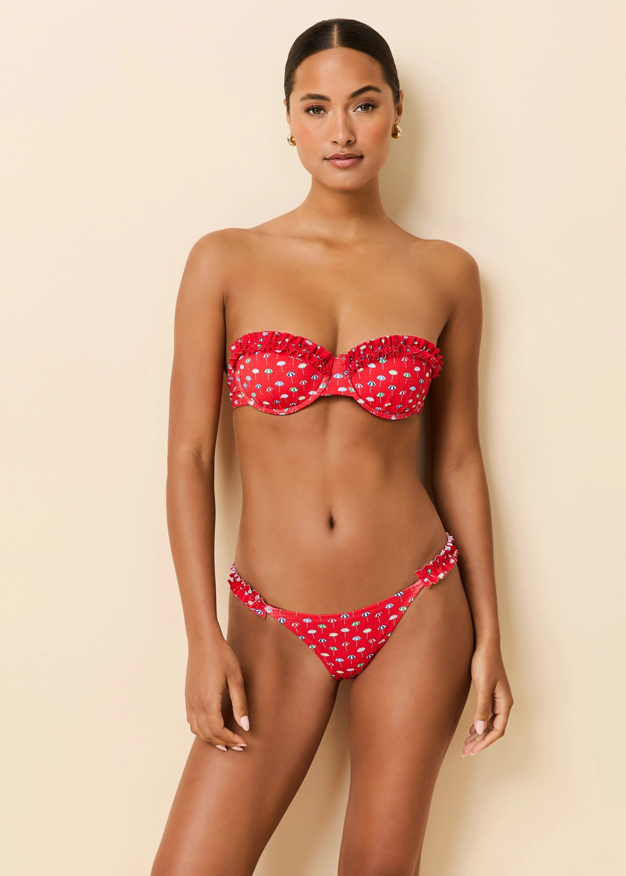 Ramona Bikini Top Ditsy Umbrella Print
