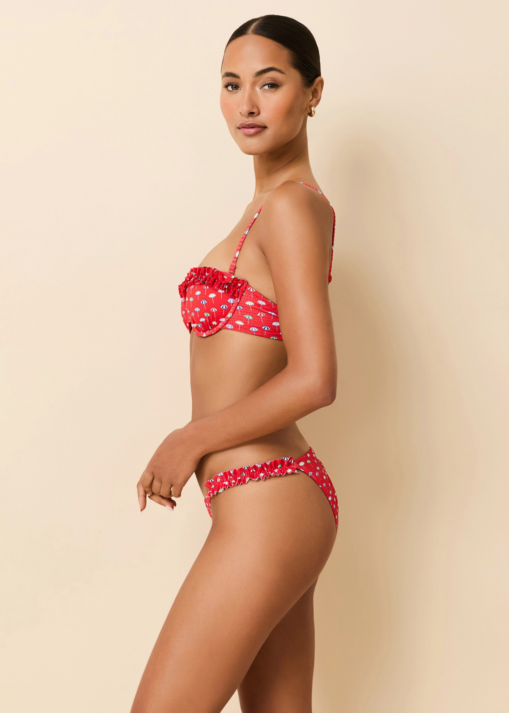 Ramona Bikini Top Ditsy Umbrella Print