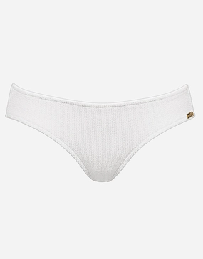 Retro Purity Zip Back Bikini Bottom - White