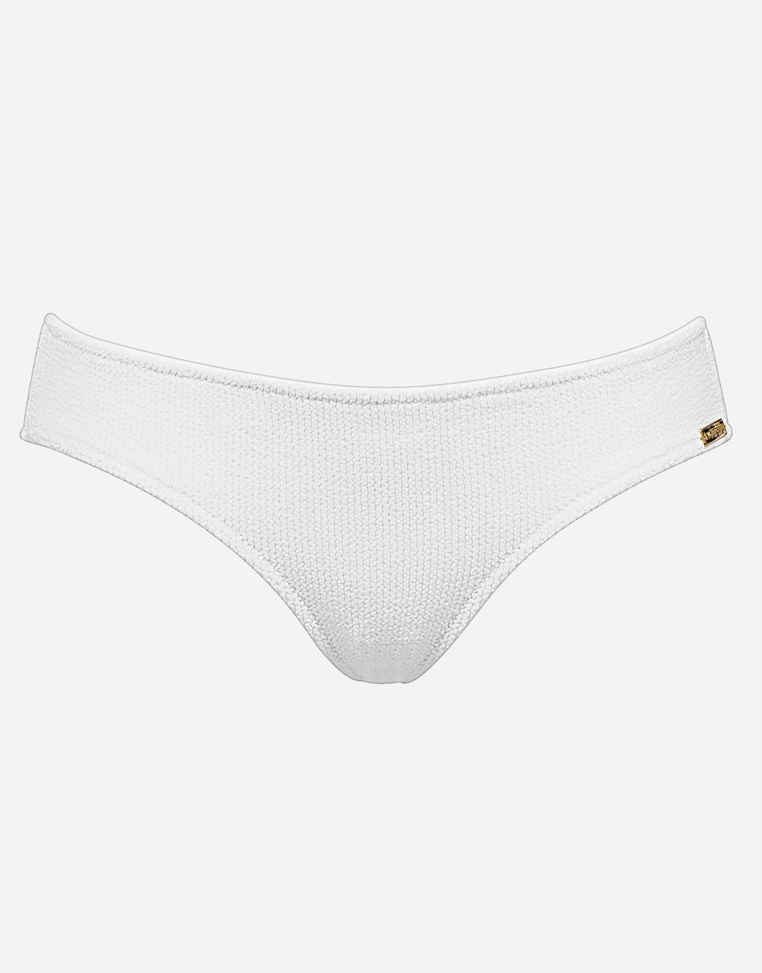 Retro Purity Zip Back Bikini Bottom - White