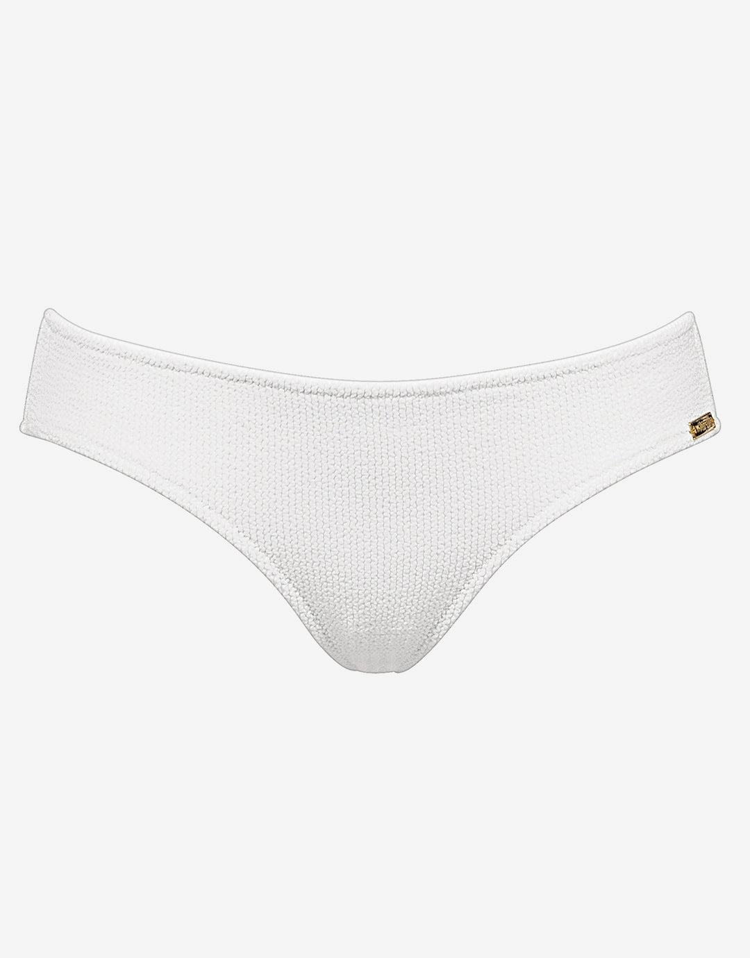 Retro Purity Zip Back Bikini Bottom - White