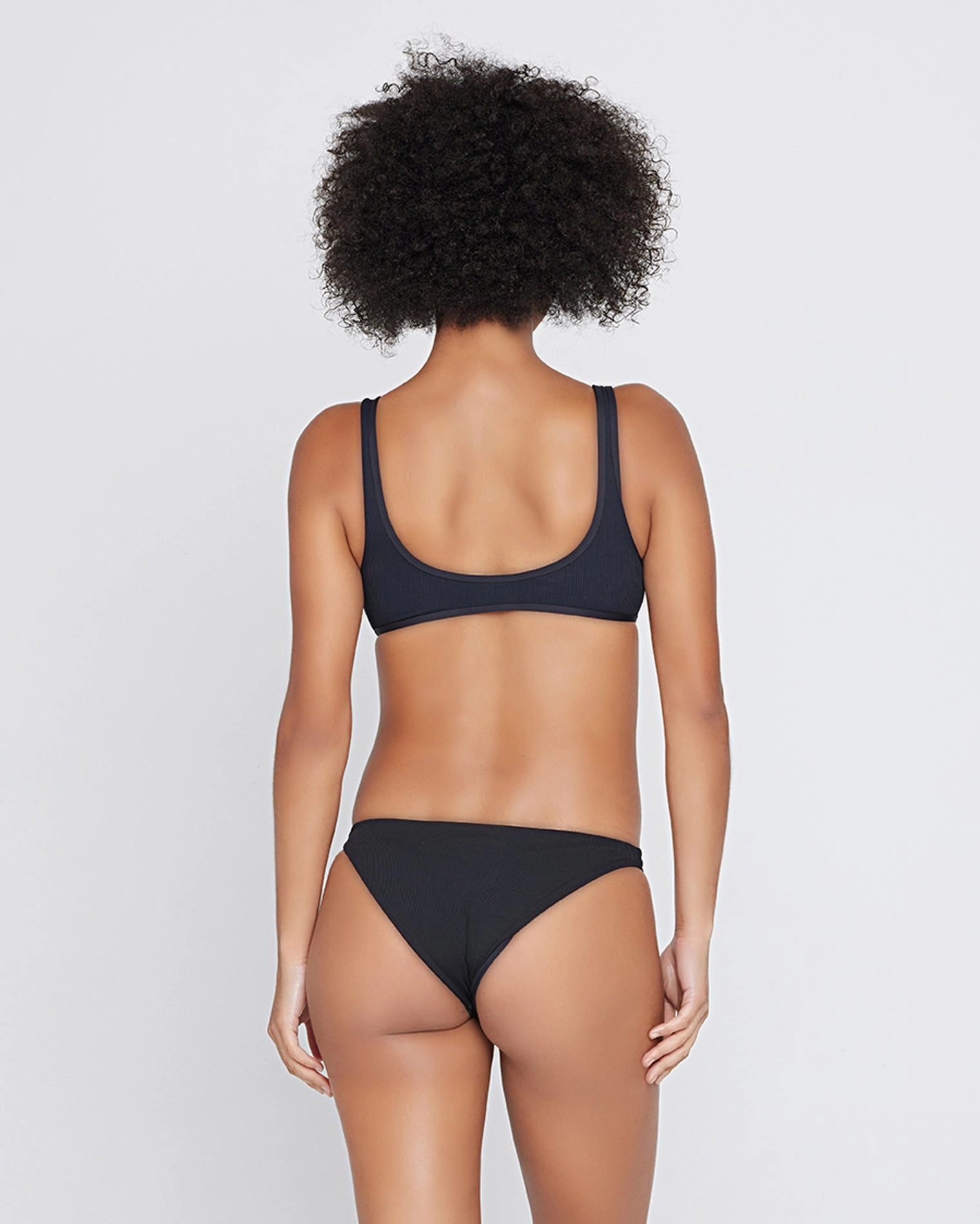 Ribbed Camacho Bikini Bottom - Black