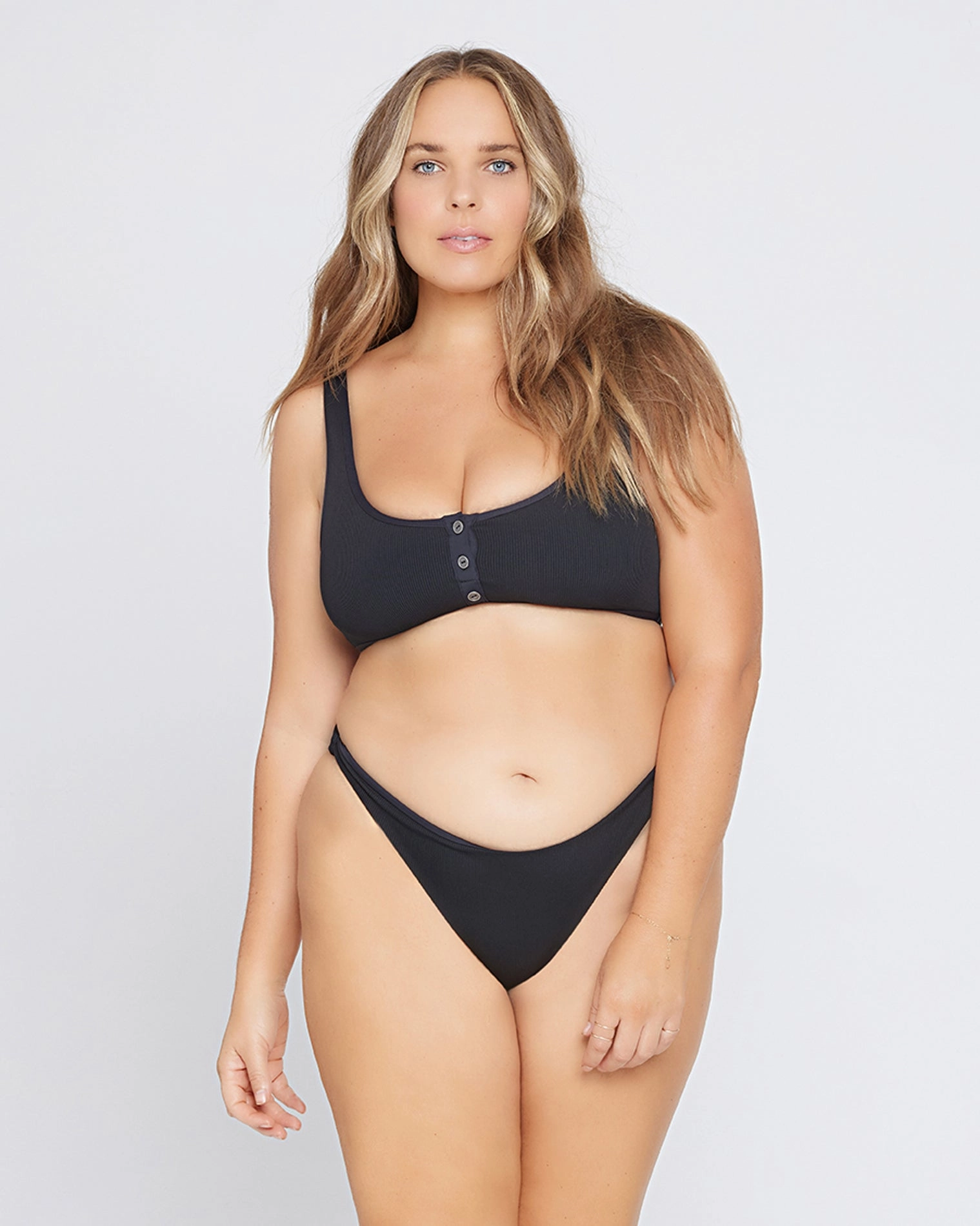 Ribbed Camacho Bikini Bottom - Black