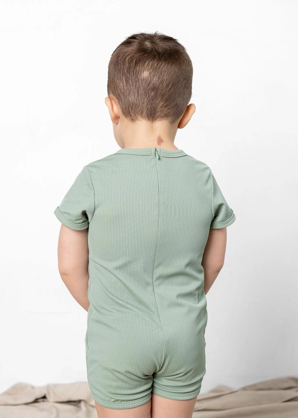 Ribbed Sage | Mini Shorties Rashguard (Unisex)