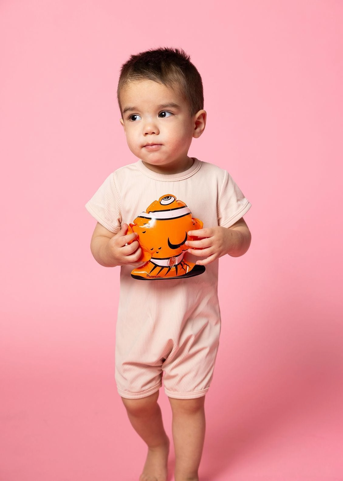 Ribbed Whipped Peach | Baby Shorties Rashguard (Unisex)