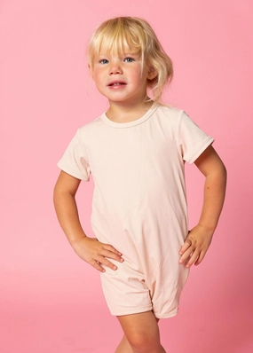 Ribbed Whipped Peach | Mini Shorties Rashguard (Unisex)