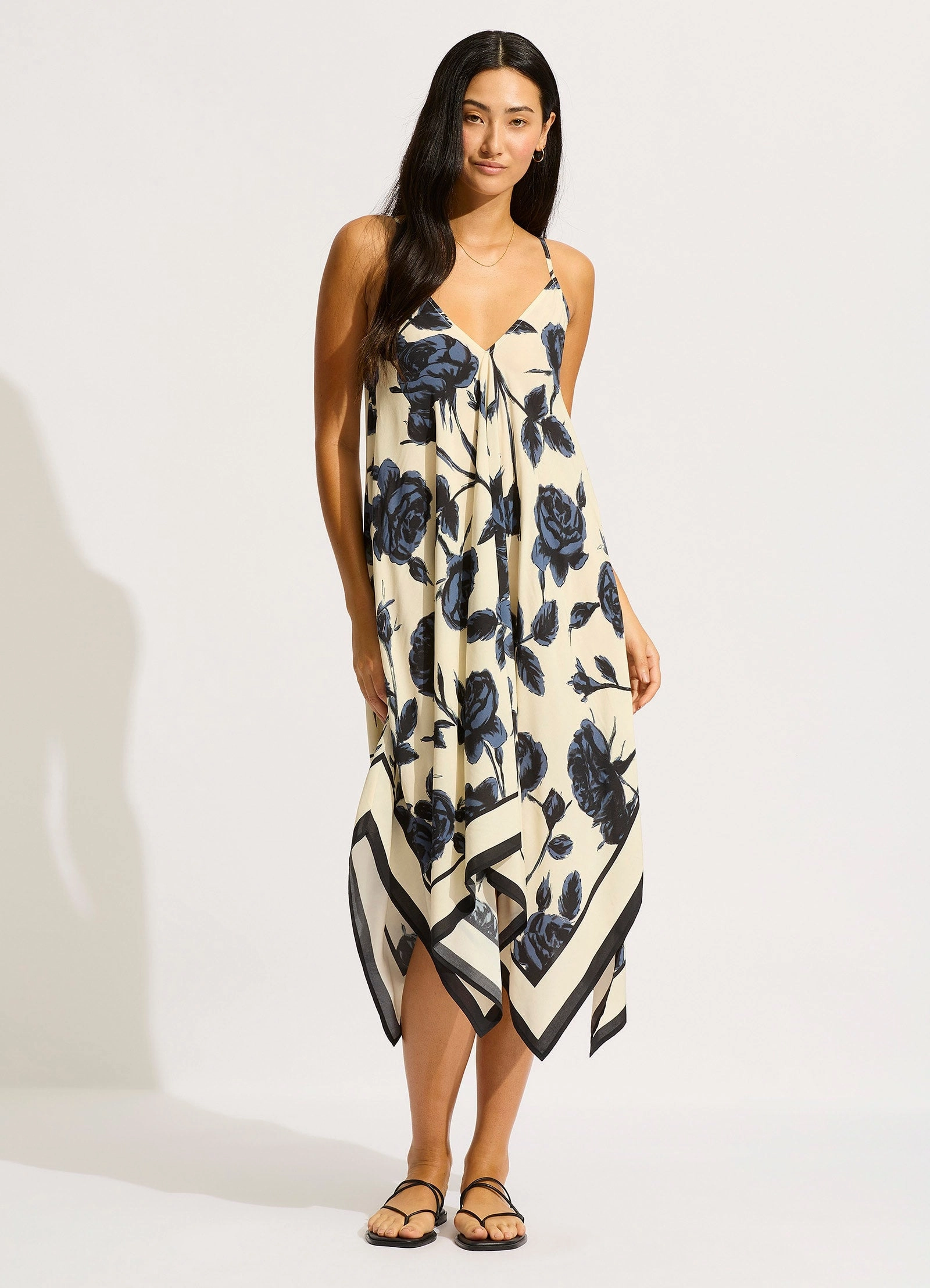 Rococo Scarf Dress - Black