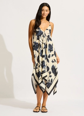Rococo Scarf Dress - Black